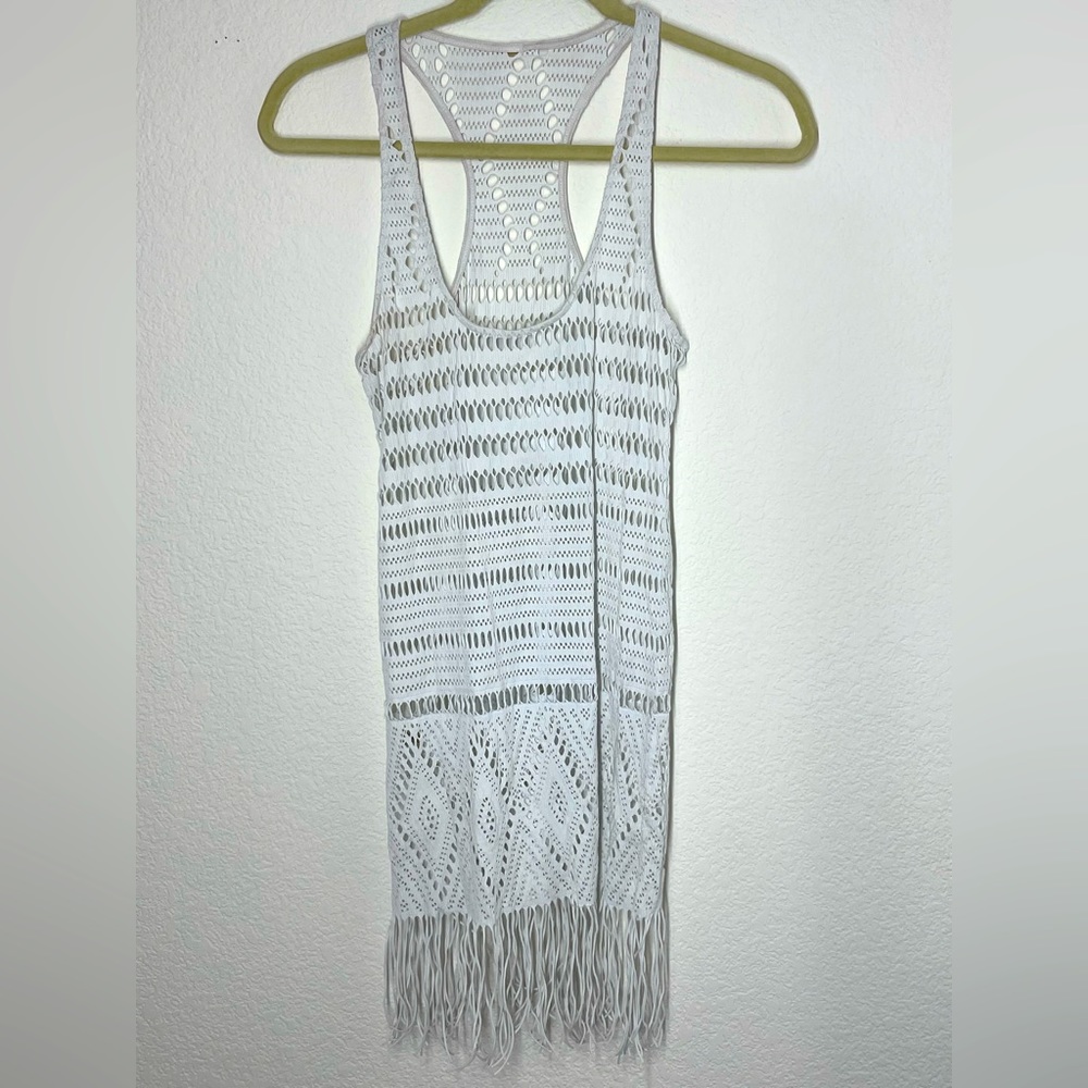 Beach Bunny White Crochet Swim Coverup